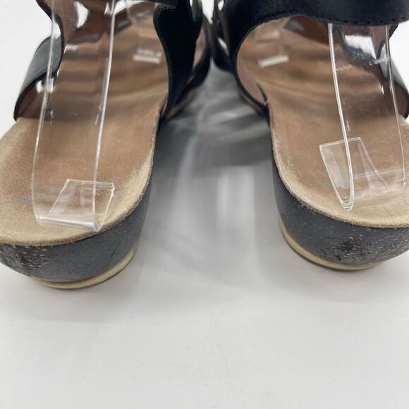 Dansko Womens Wedge Sandals Valentina Gladiator Leather Strappy Black Size 42 - Picture 12 of 13